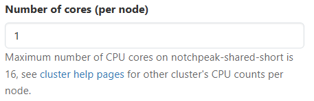 Number of CPUs